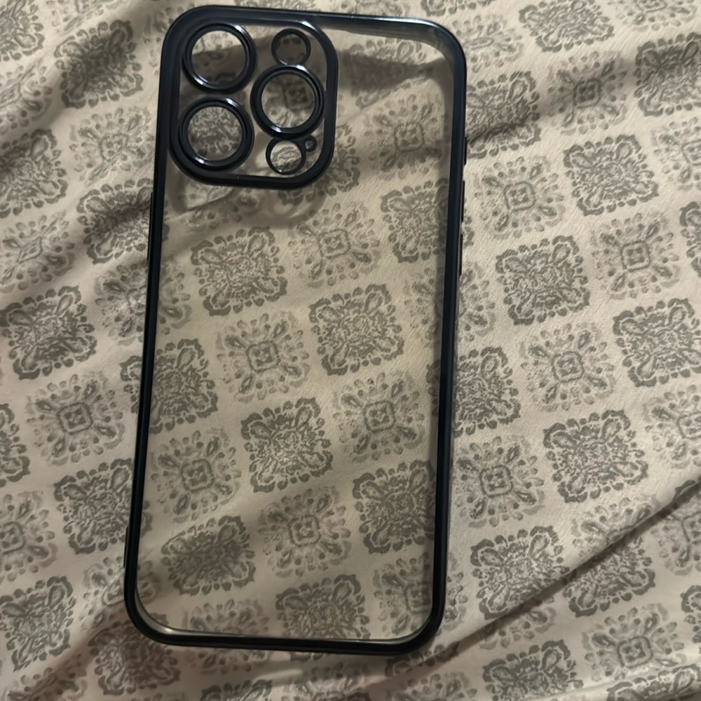 Clear blue phone case